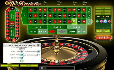 3D Roulette Visual Options