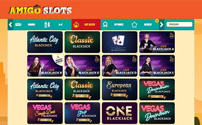 Blackjack Selection at Amigo Slots