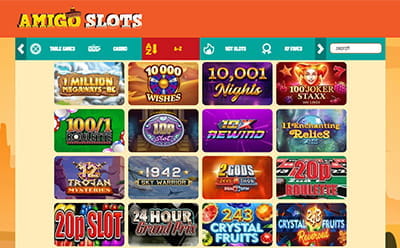 Slot Selection at Amigo Slots