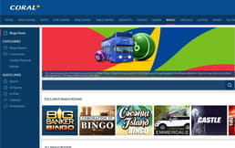 A deposit £5 get £25 bonus for the Coral Bingo site