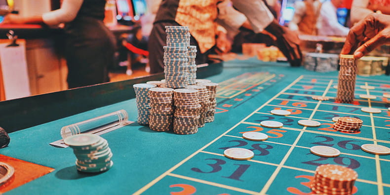 Chips on a Live Dealer Table