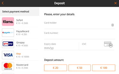 Making A VISA Deposit Step 3