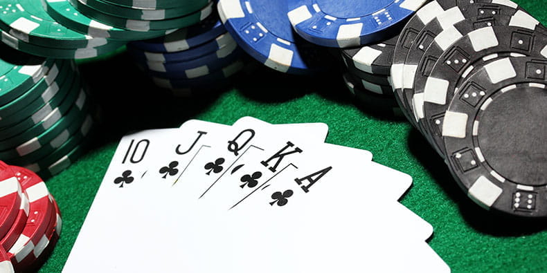 Texas Hold 'em Flush of Clubs