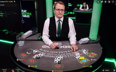 Blackjack Gameplay at Unibet Live Casino