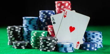 A Pile of Casino Chips and Cards