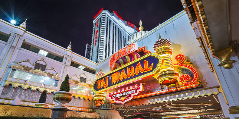 Atlantic City NJ Taj Mahal Casino at Night