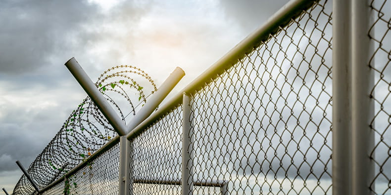 Close-up of Prison Fence