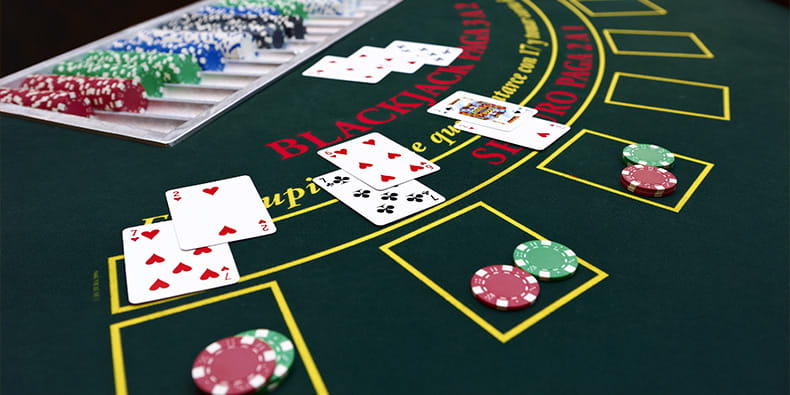 Fully Set up Blackjack Table