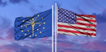 Indiana USA Flag