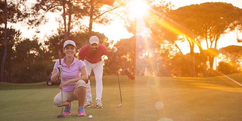 Couple Playing Golf