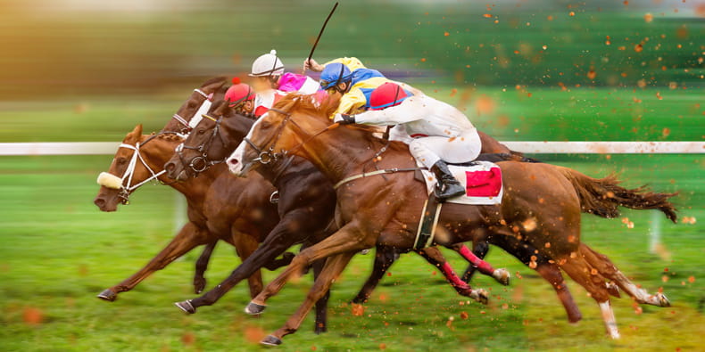 Illustration of a horse racing event