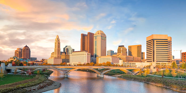 View of the City from the Scioto Mile Park