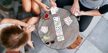 Friends Playing Card Games 