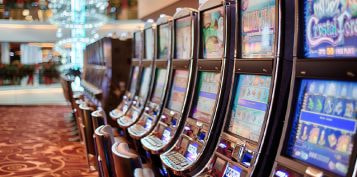 Slot machines in a casino